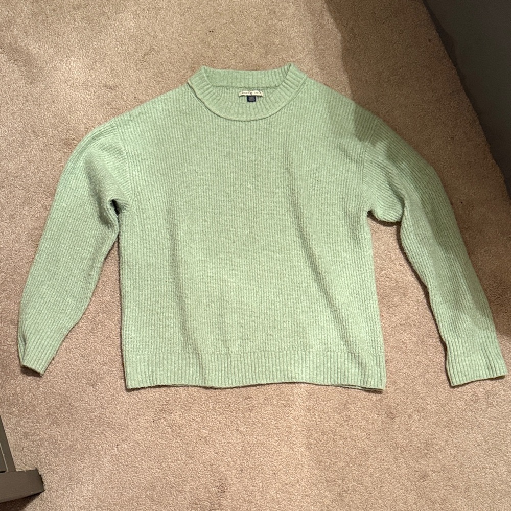 American Eagle Outfitters Mint Green Crew Neck Sweater